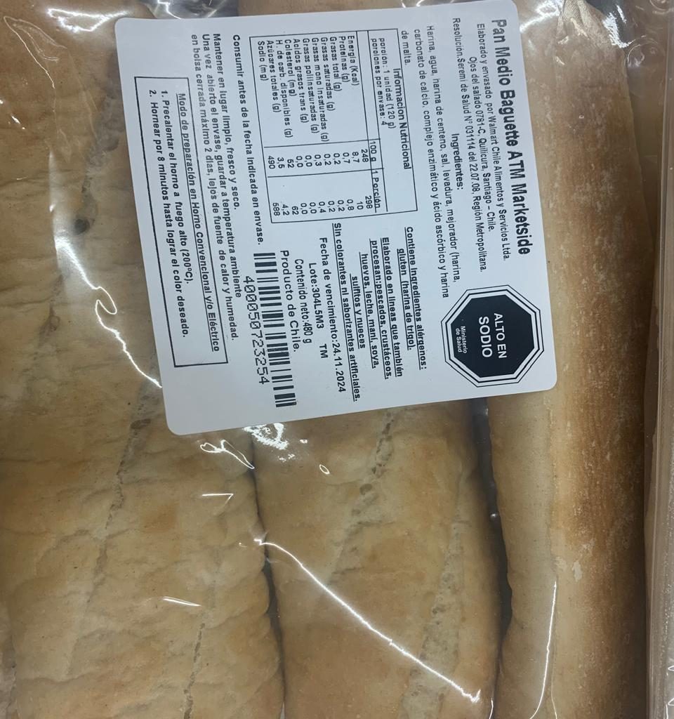 Pan Medio Baguette ATM Precocido